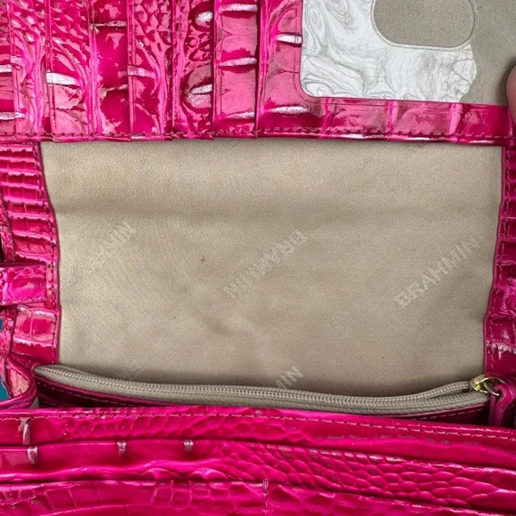 Brahmin Minuette Pink Leather Crossbody Bag - Picture 13 of 14